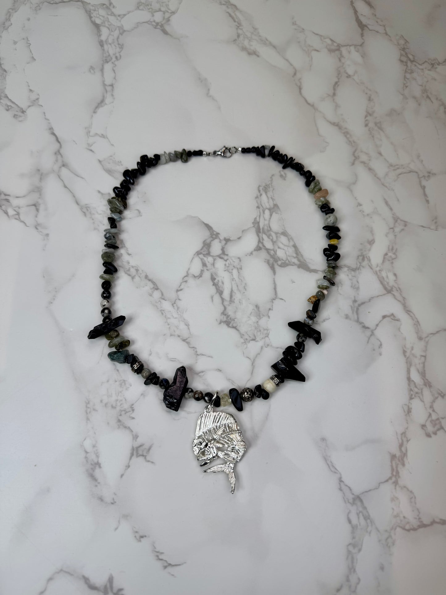 Mahi Mahi 925 Sterling Silver Hand Made Necklace | One-of-a-Kind Coastal Art