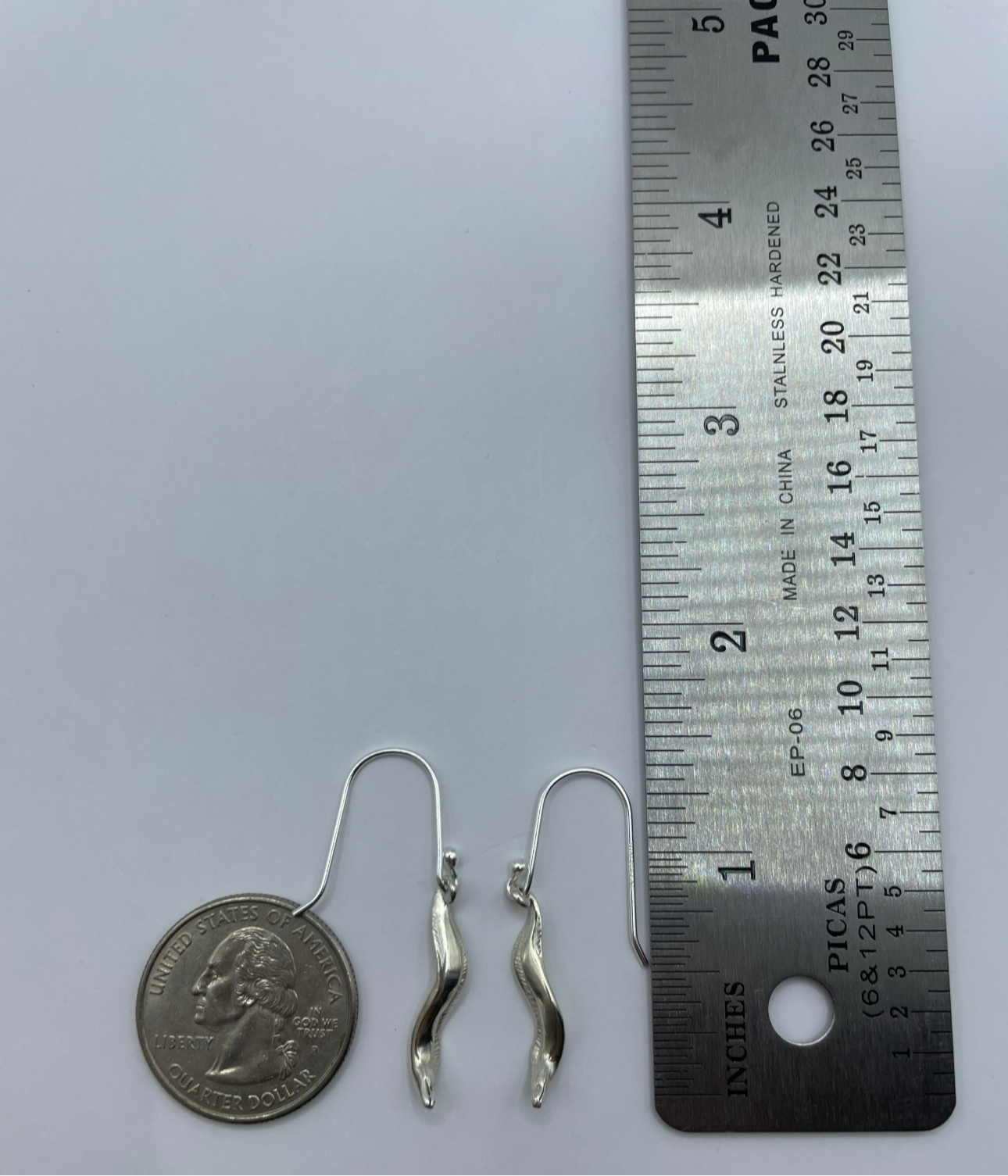 Moray Eel Dangle Earrings, Handcrafted in 925 Sterling Silver For Women, Ocean Lovers. Sea-Inspired Marine Life Jewelry, Handmade in USA