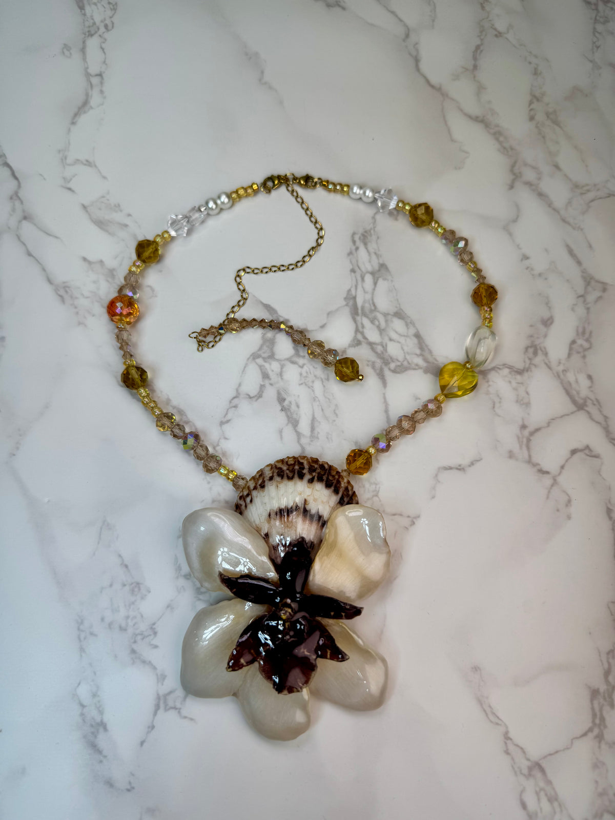 Rosalie Real Starfish & Preserved Flower Necklace| Handmade Ocean & Botanical Jewelry