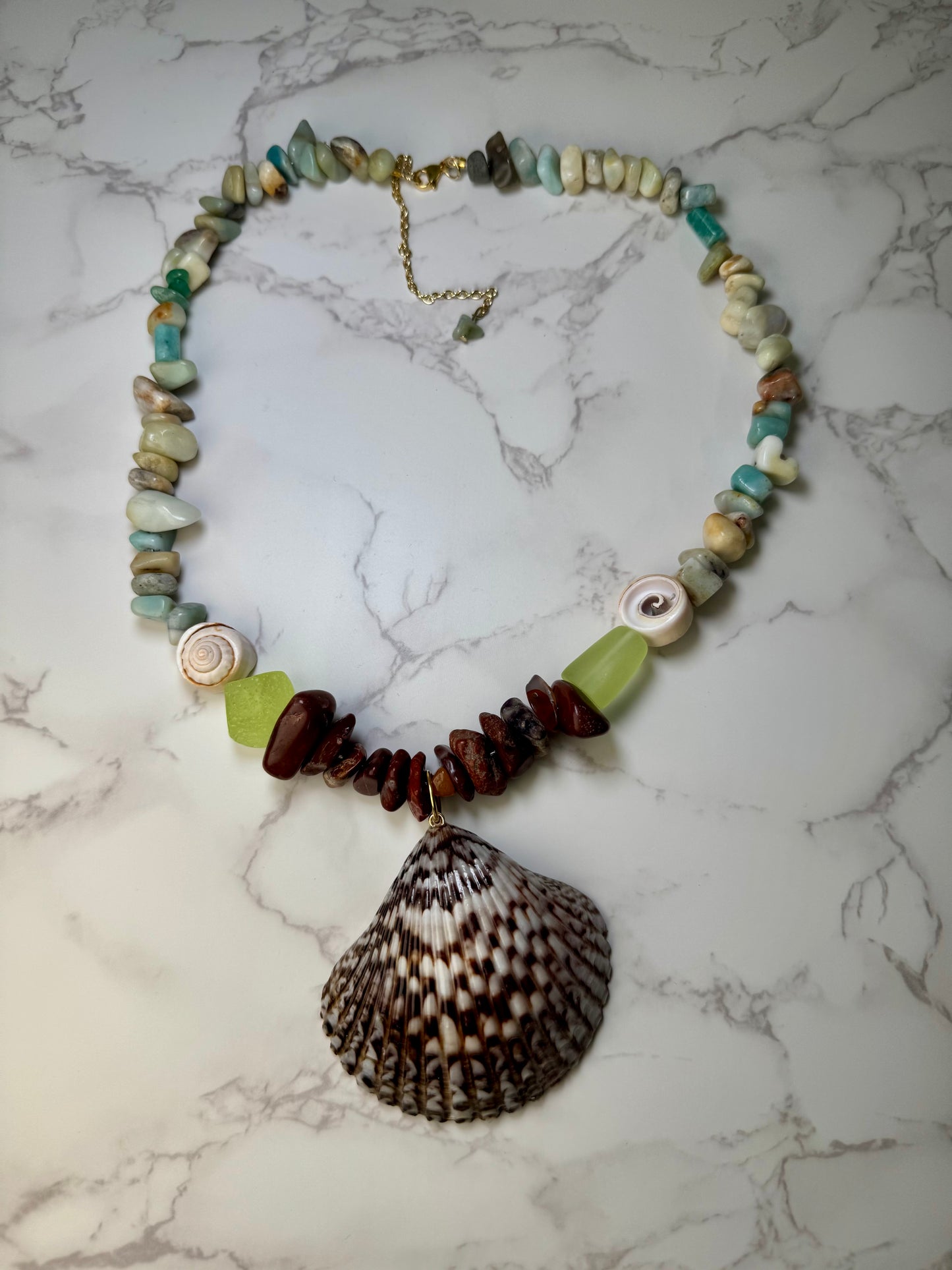 Grey Handmade Manatee Couple Necklace Encapsulated in Real Shell with UV Resin on Adjustable Leather Cord
