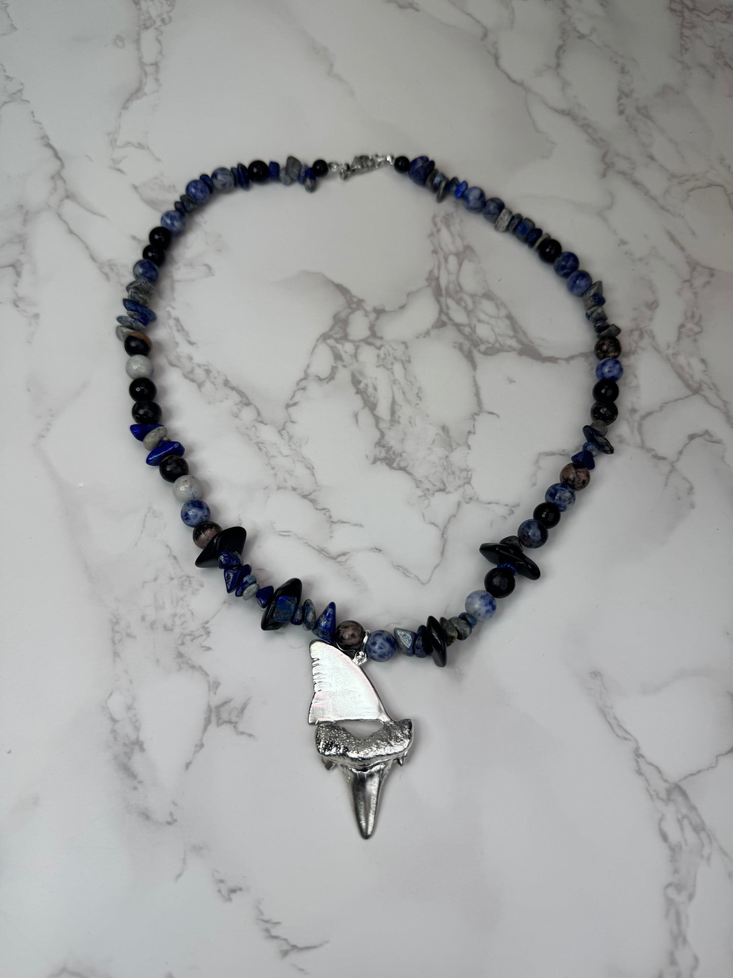 Shark Fin 925 Sterling Silver Hand Made Necklace | One-of-a-Kind Coastal Art