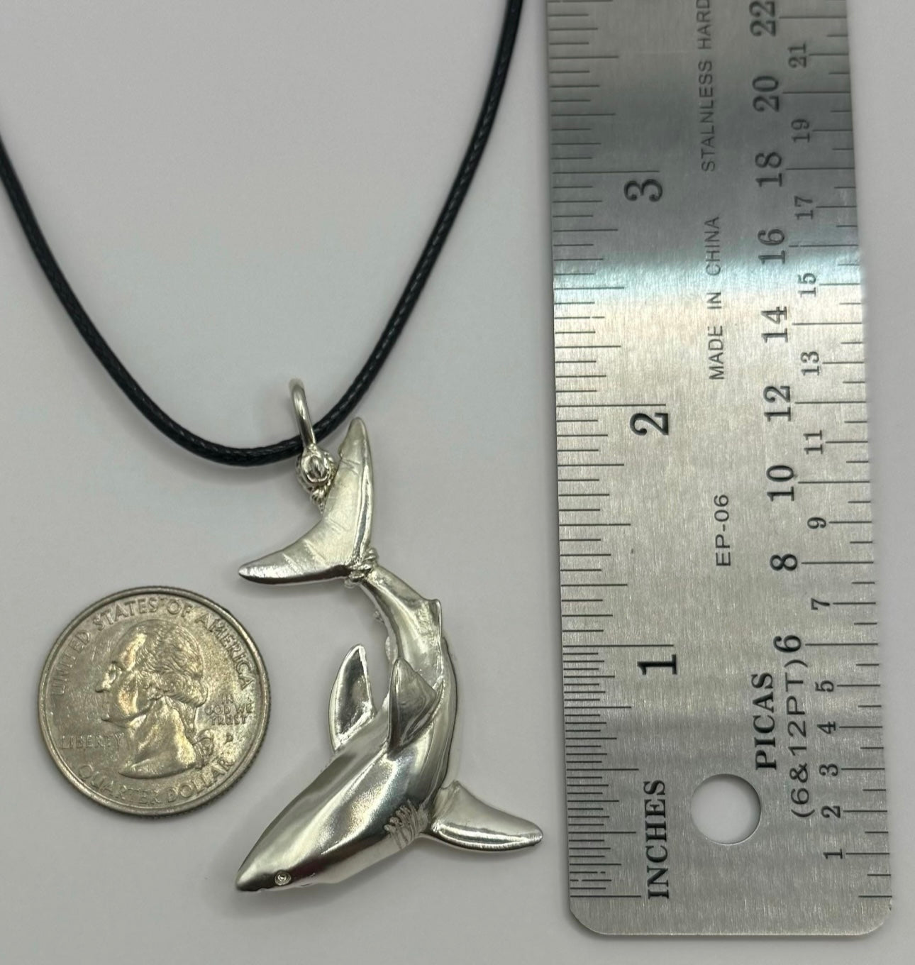 Great White Shark 925 Sterling Silver Pendant Necklace Sea Fish Animal for Men Women Jewelry Gifts