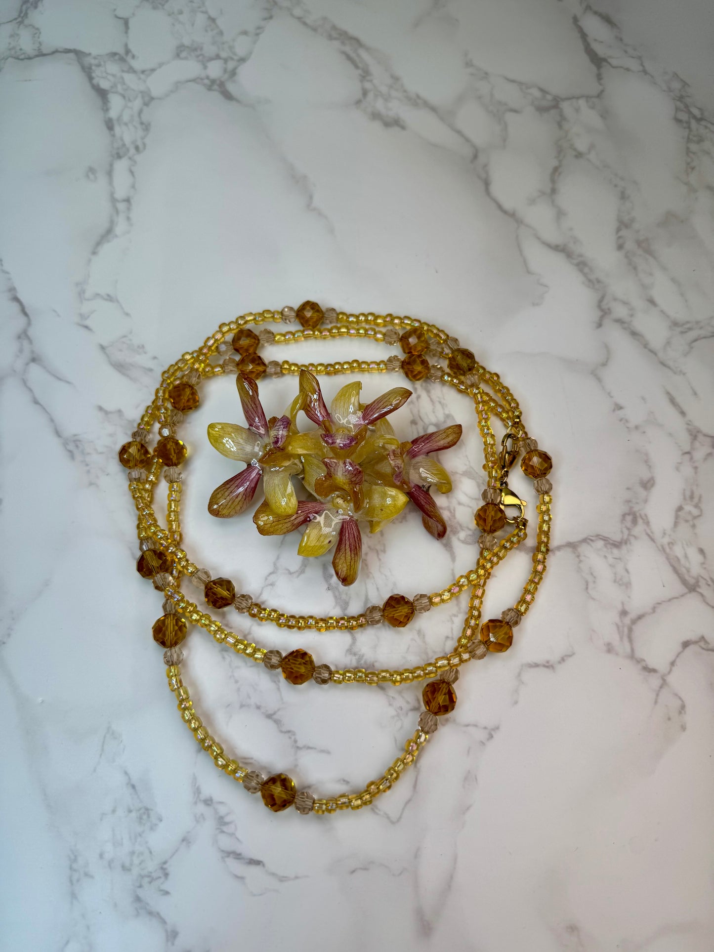 Flora Real Preserved Flower Necklace & Hair Clip | Handmade Botanical Jewelry | Multifunctional Floral Art