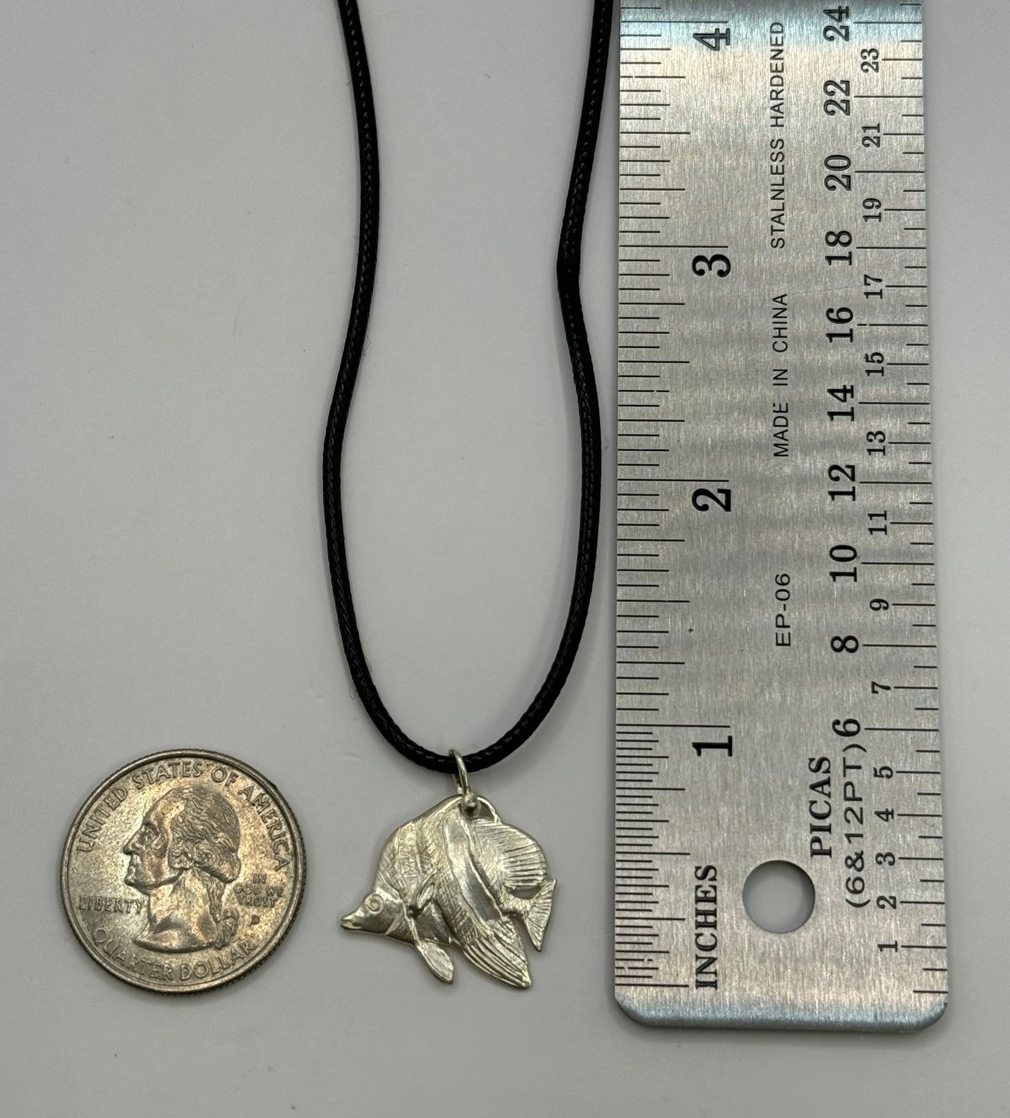 Butterflyfish Necklace – Detailed 925 Sterling Silver Pendant, Inspired by Ocean Life, Perfect for Marine Enthusiasts and Nature Lovers, Unique Handmade Jewelry, made in USA