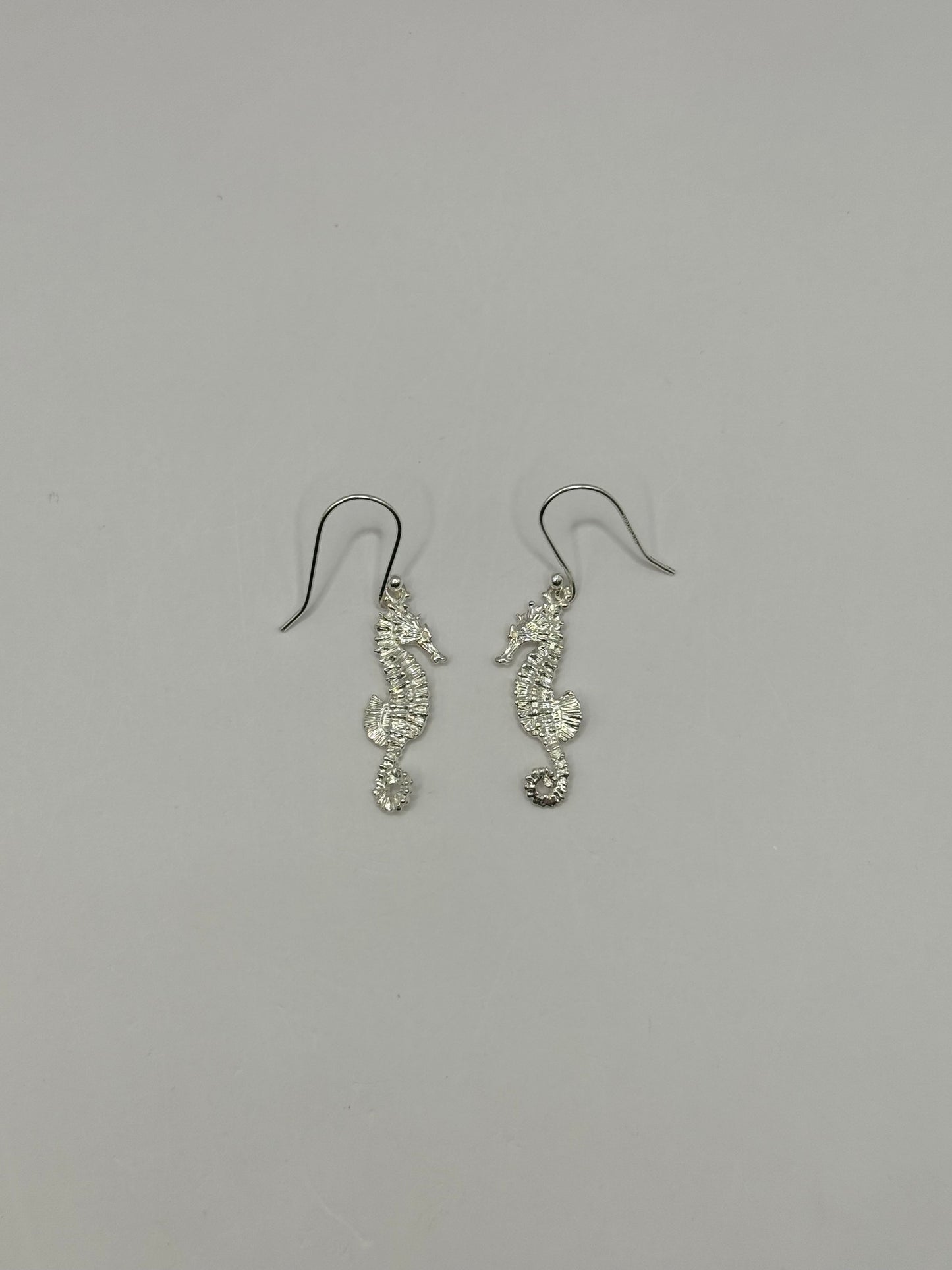 Sea Horse Necklace and Earrings Set - Handcrafted in 925 Sterling Silver for Nautical Jewelry for Women Marine Life Lovers, Handmade in USA