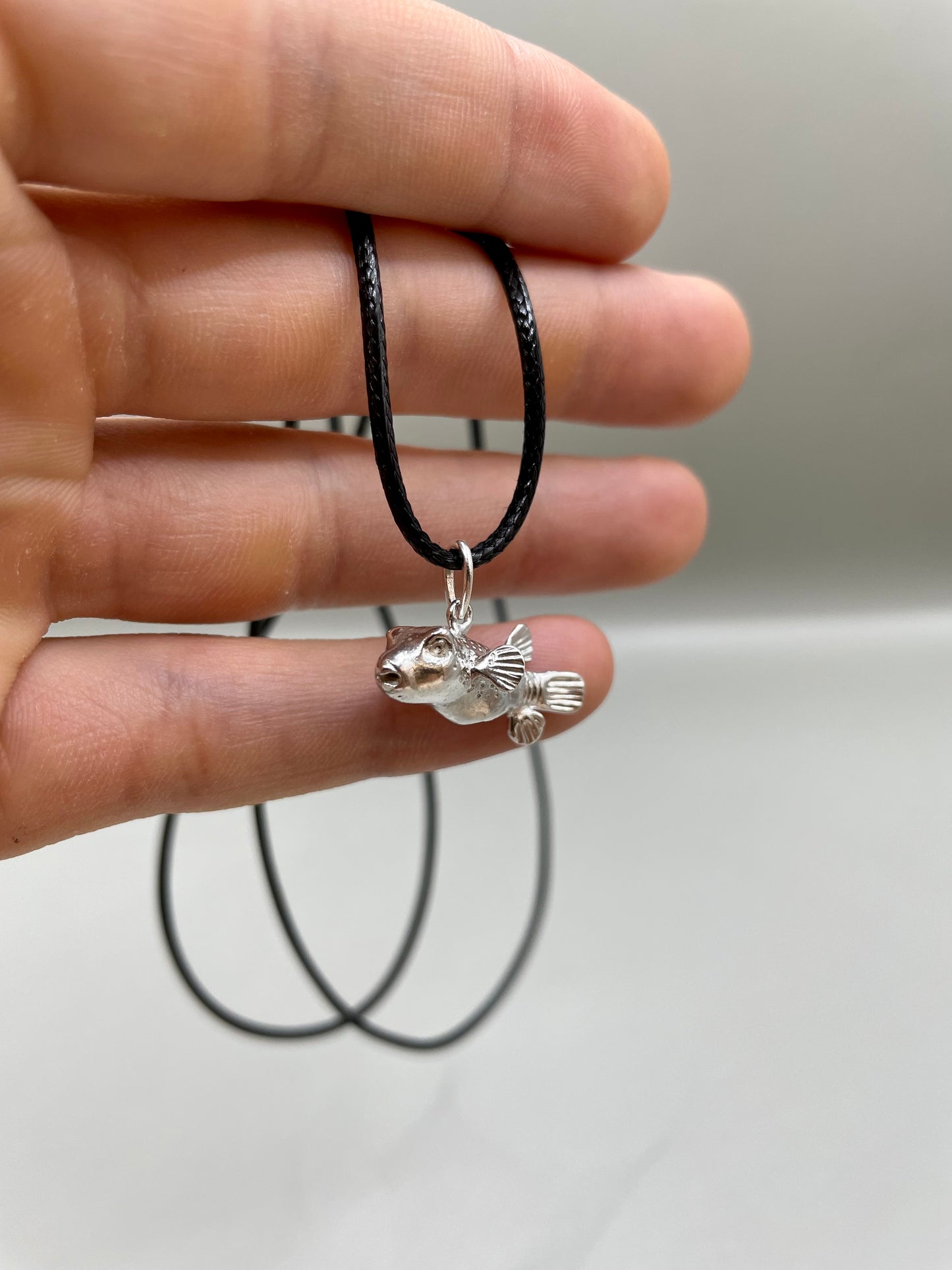 Pufferfish Necklace – Detailed 925 Sterling Silver Pendant, Perfect for Ocean Lovers and Marine Animal Life Enthusiasts, Unique Jewelry Handmade in USA
