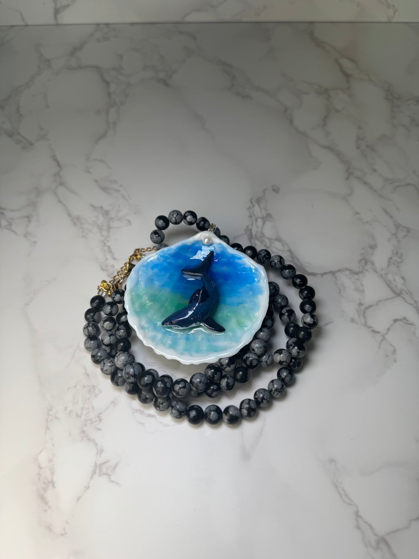 Tiburon Resin‑Encased Shell Collection Shell Necklaces Sea Necklaces Epoxy Resin Necklace and Shell