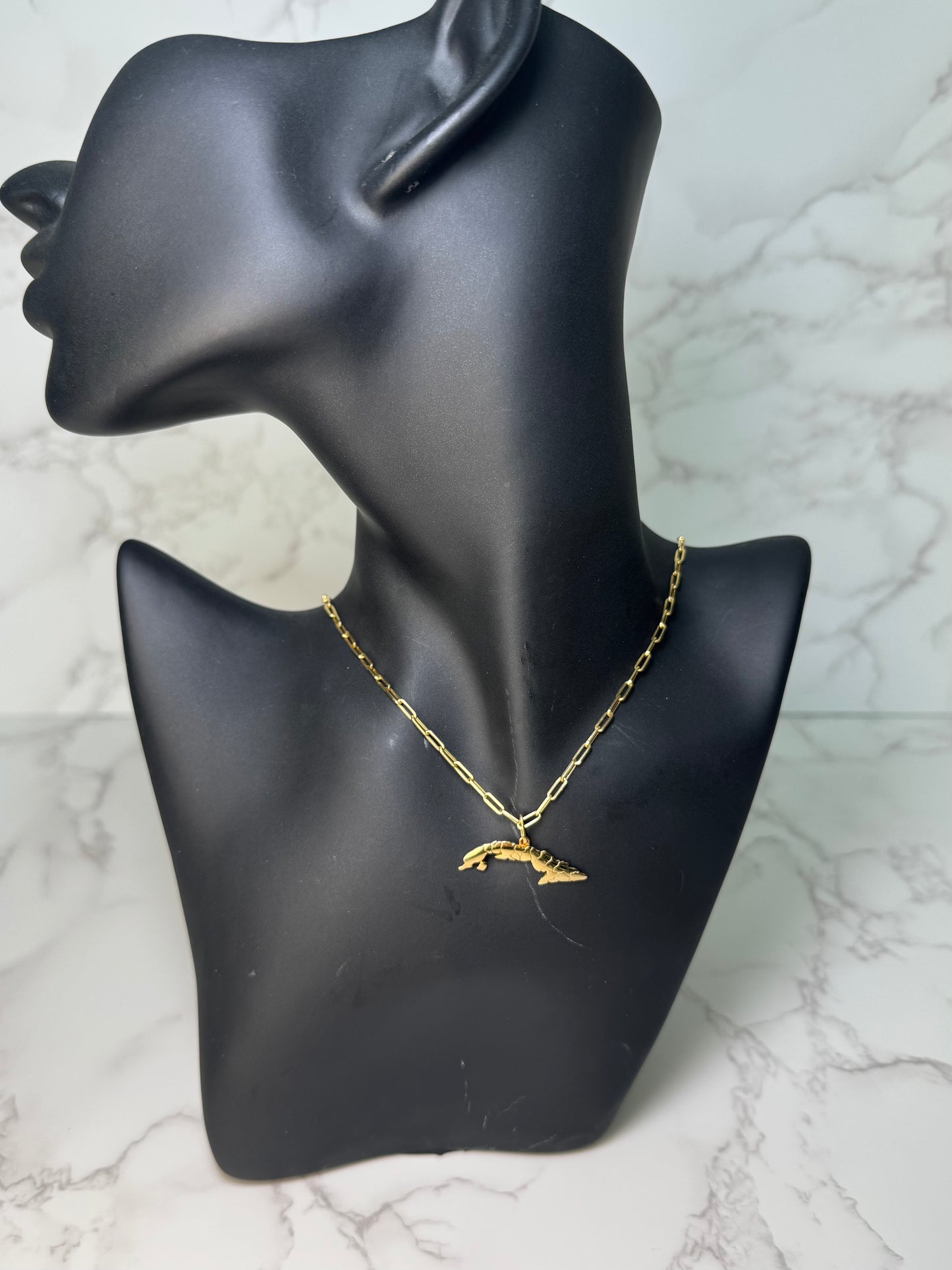 My Isla Necklace Mapa de Cuba, Oro 10 Kilates, Cadena y Dije, Handcrafted 10K Gold Pendant with 15 Provinces Artistic Design, Unisex, Chain and Pendant