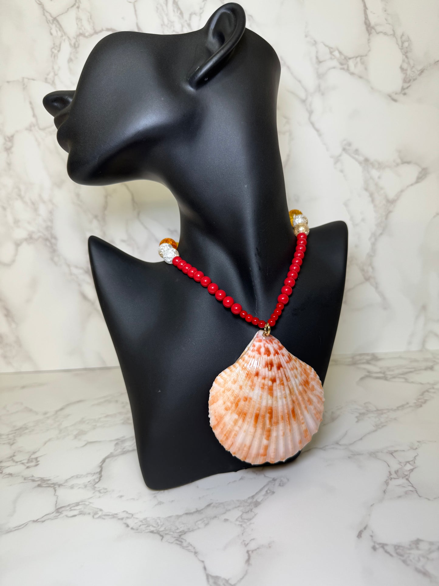 Brown Sea Turtle Resin‑Encased Handmade Sea Turtle Necklace Encapsulated in Real Shell with UV Resin on Fine Colored Crystal Beads