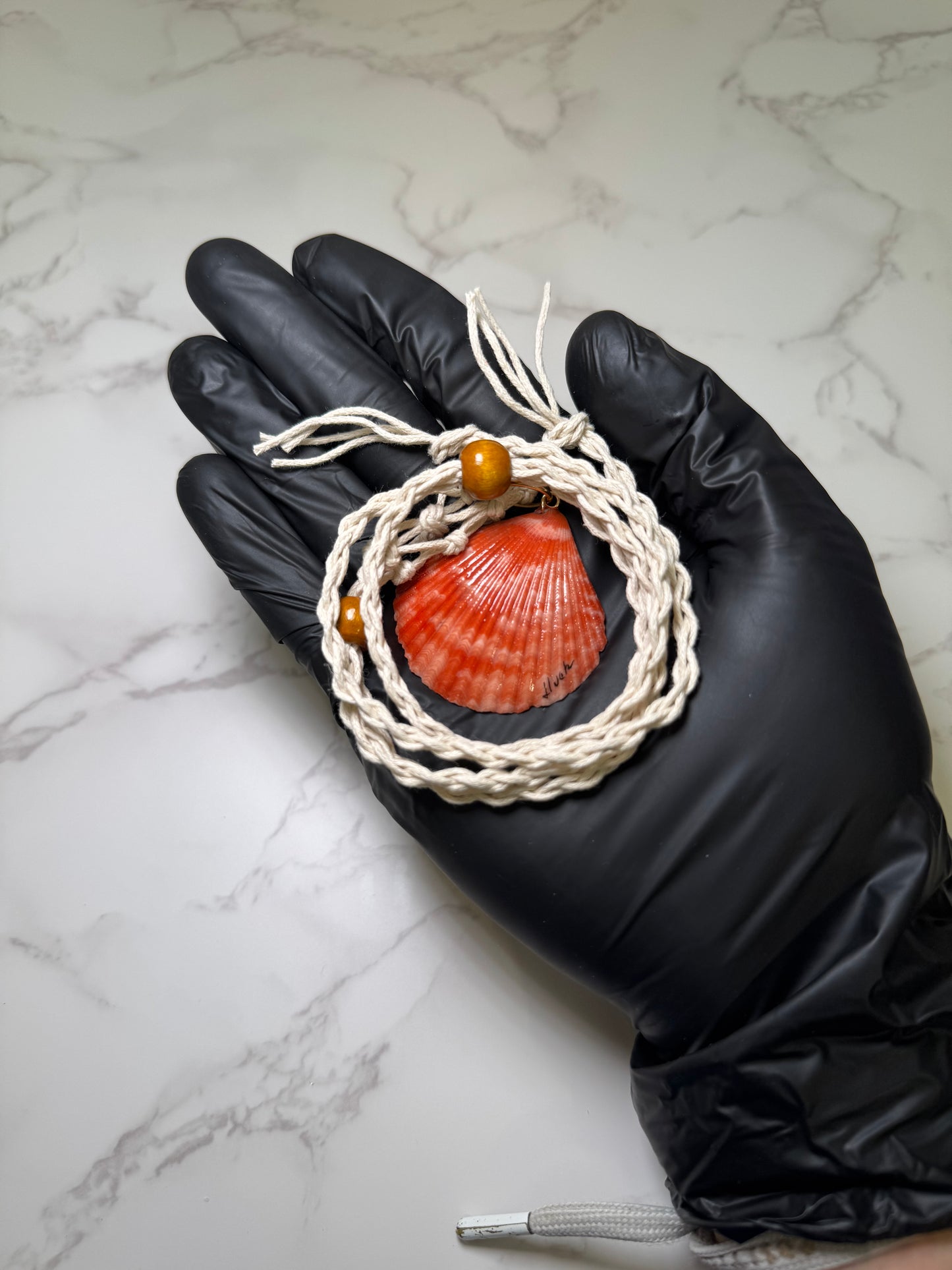 Single Sting Ray Handmade Stingray Necklace Encapsulated in Real Shell with UV Resin