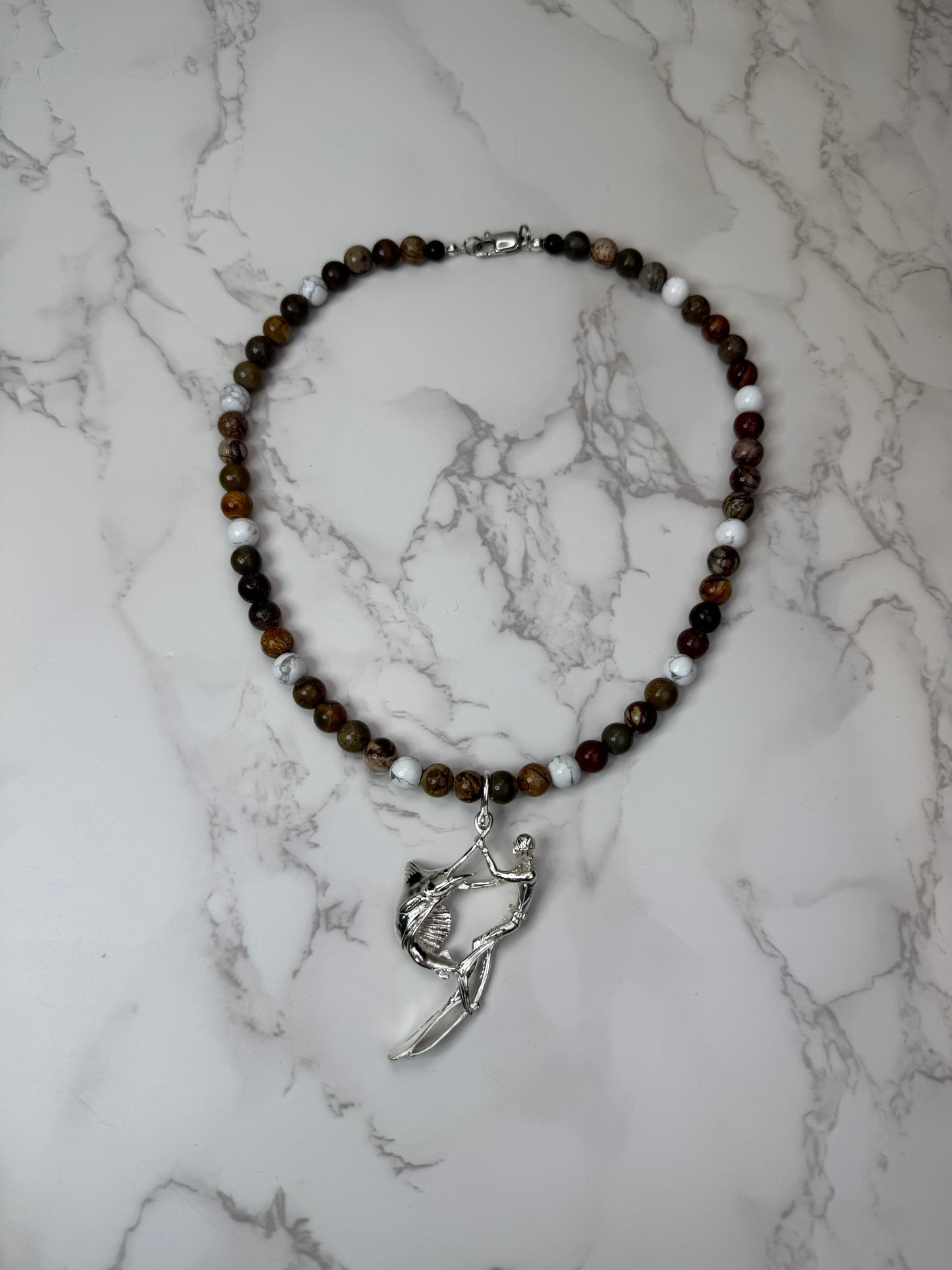 Swordfish Diver 925 Sterling Silver Hand Made Necklace | One-of-a-Kind Coastal Art