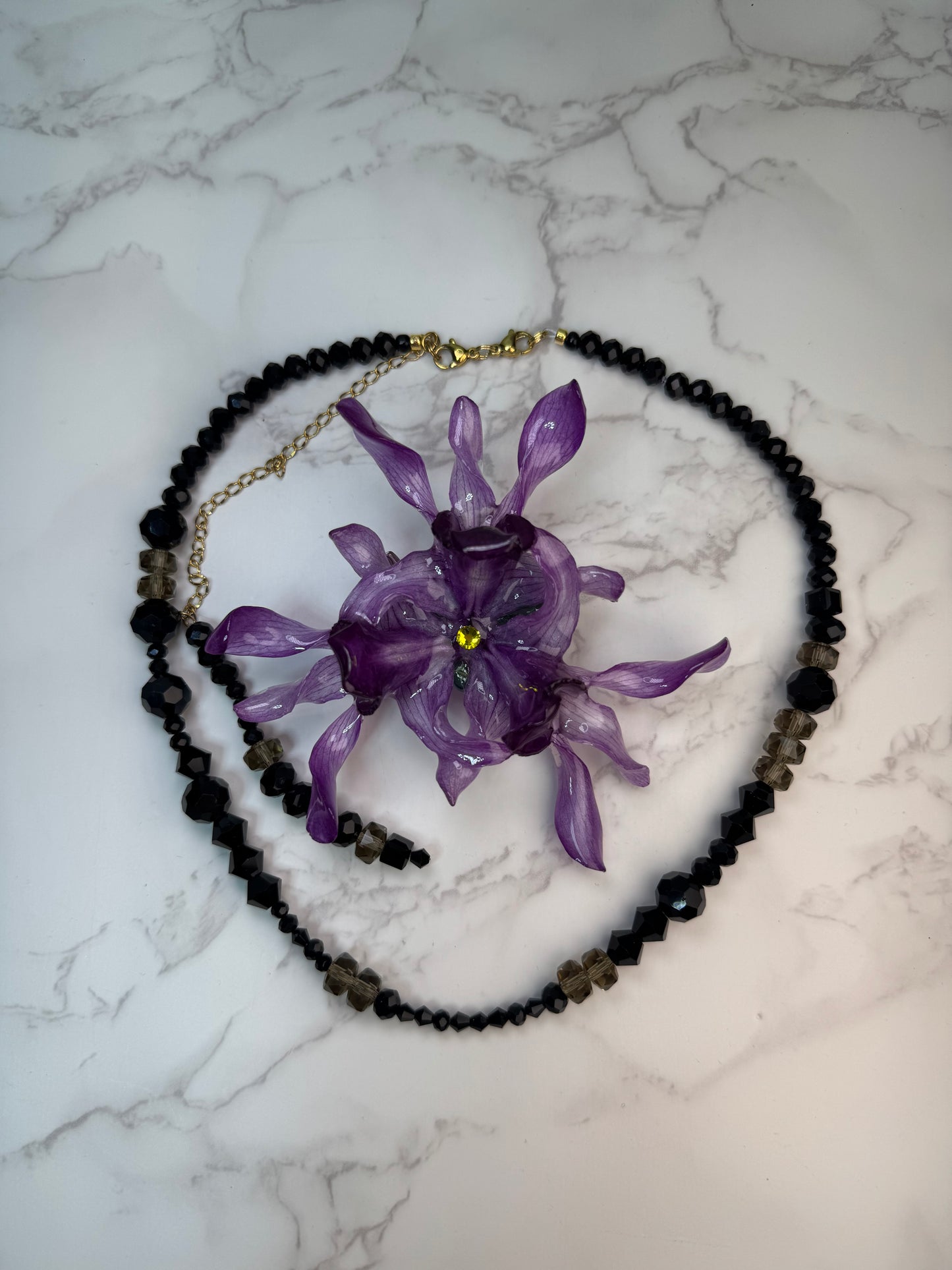 Dunia Real Preserved Flower Necklace & Hair Clip | Handmade Botanical Jewelry | Multifunctional Floral Art