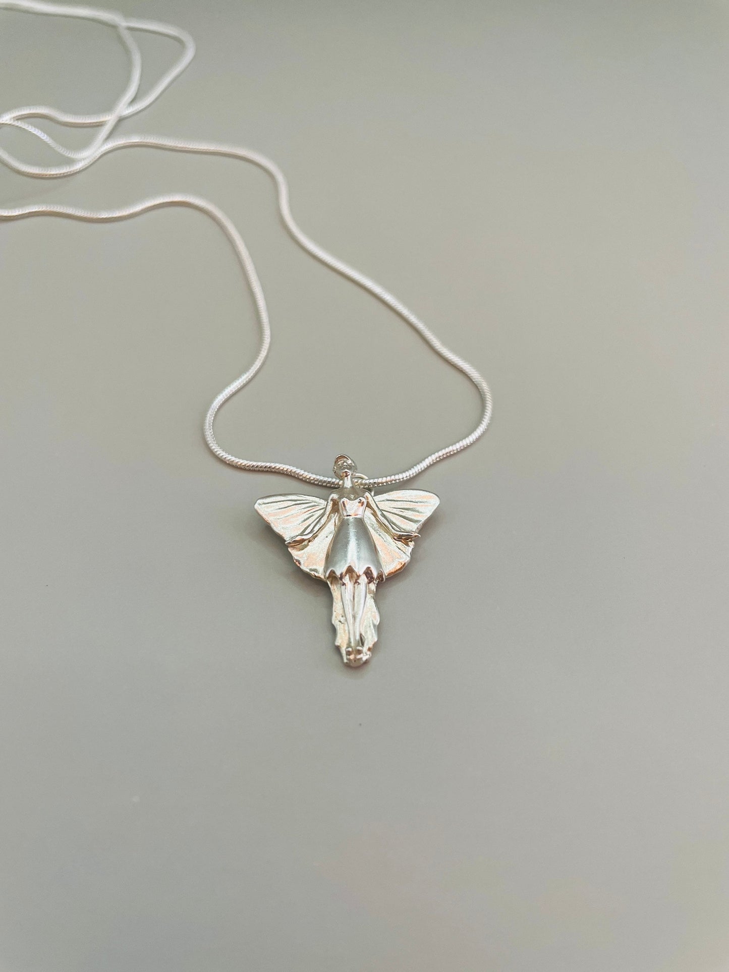 Tinker Bell Necklace - Charming 925 Sterling Silver Pendant, Whimsical Fairy-Inspired Design, Perfect Gift for Disney Fans and Fantasy Lovers, Women and Girls. Handmade in the USA