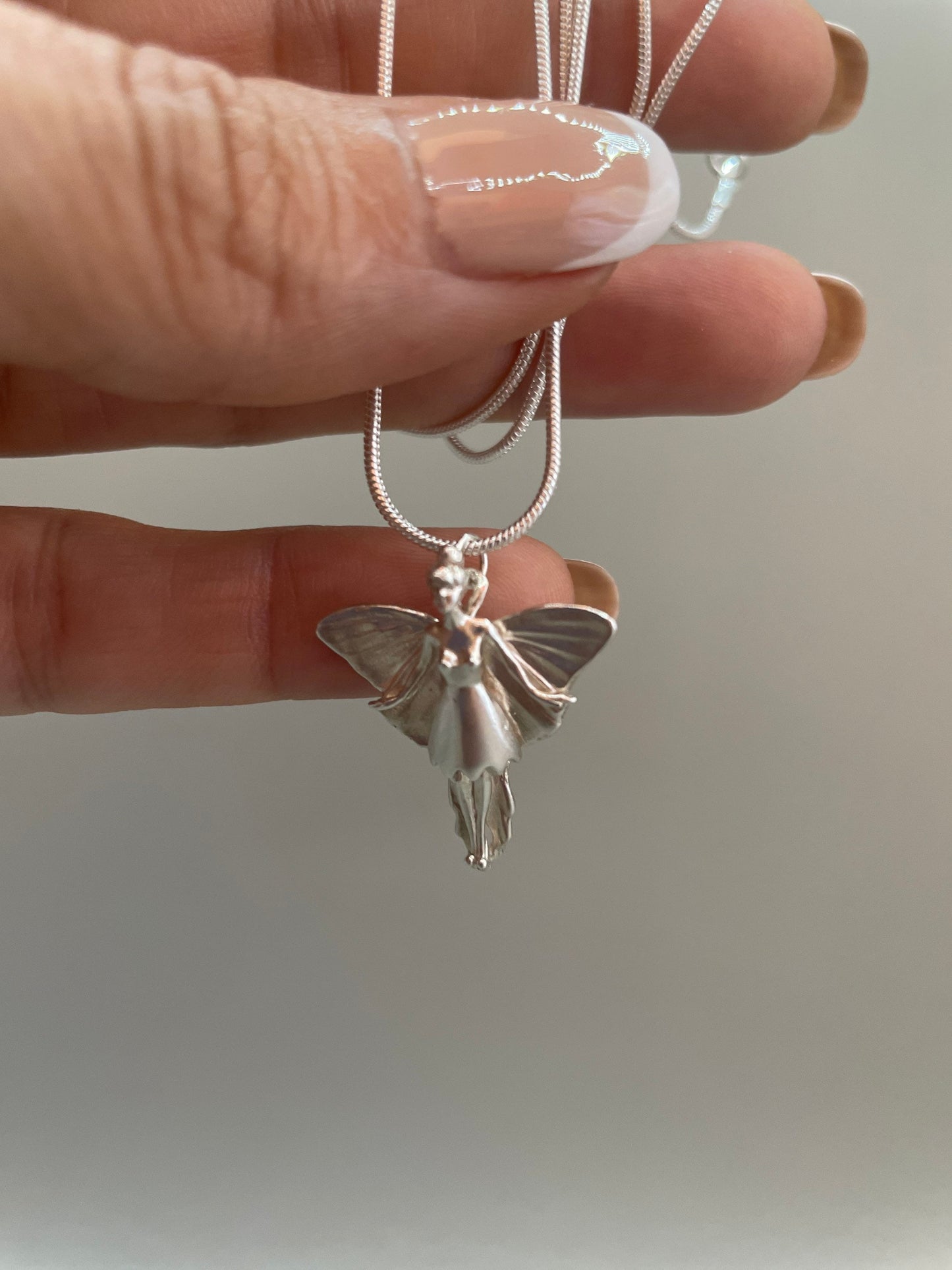 Tinker Bell Necklace - Charming 925 Sterling Silver Pendant, Whimsical Fairy-Inspired Design, Perfect Gift for Disney Fans and Fantasy Lovers, Women and Girls. Handmade in the USA