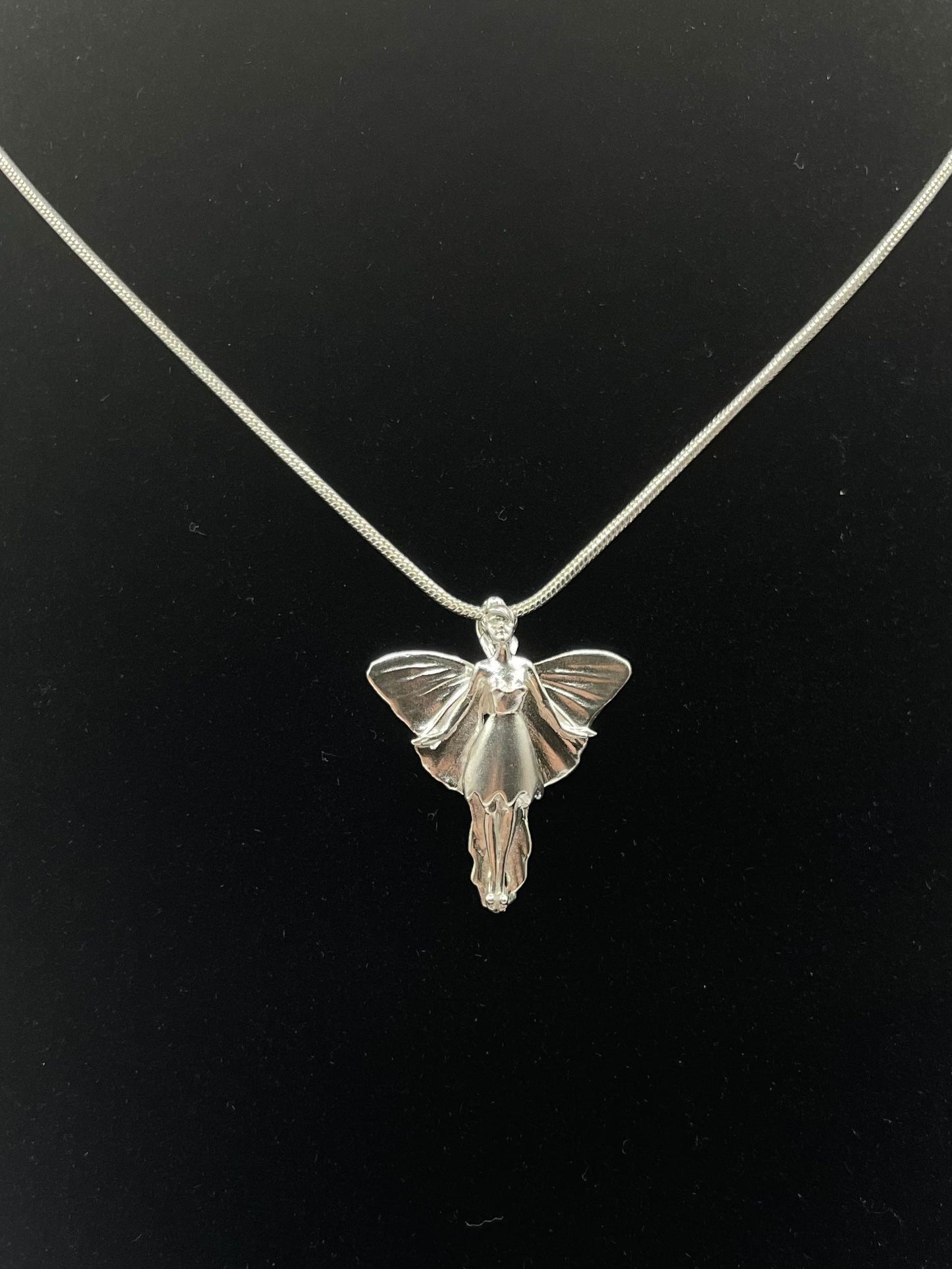 Tinker Bell Necklace - Charming 925 Sterling Silver Pendant, Whimsical Fairy-Inspired Design, Perfect Gift for Disney Fans and Fantasy Lovers, Women and Girls. Handmade in the USA