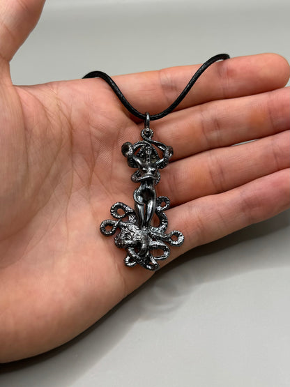 Mystical Mermaid, 925 Silver, 3D Pendant