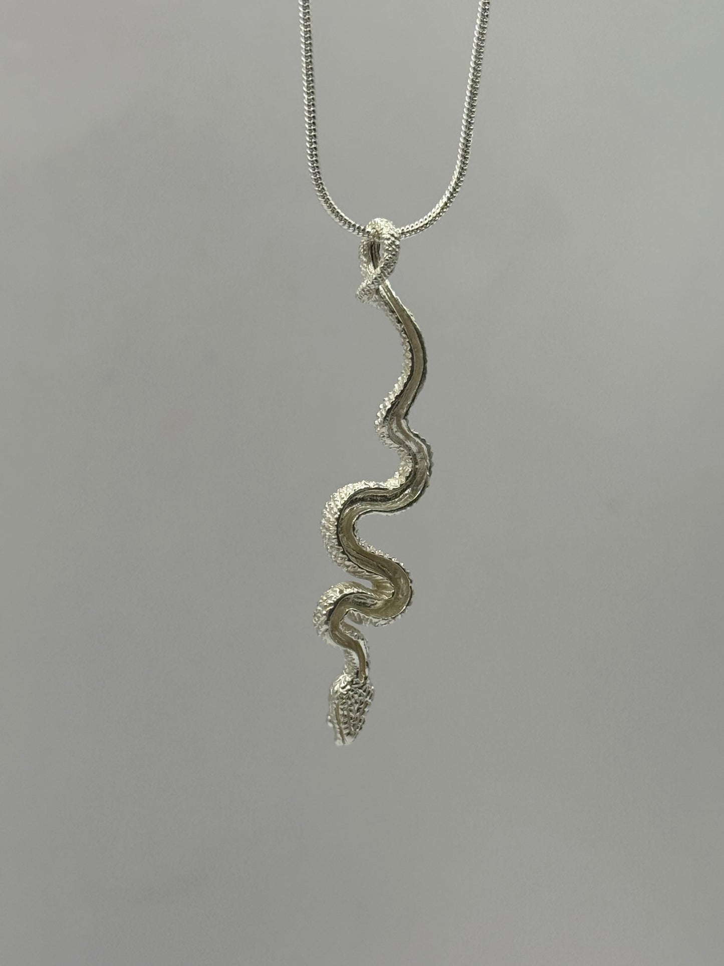 Snake Necklace, Handcrafted Pendant in 925 Sterling Silver, Jewelry for Reptile Lovers, Made in USA