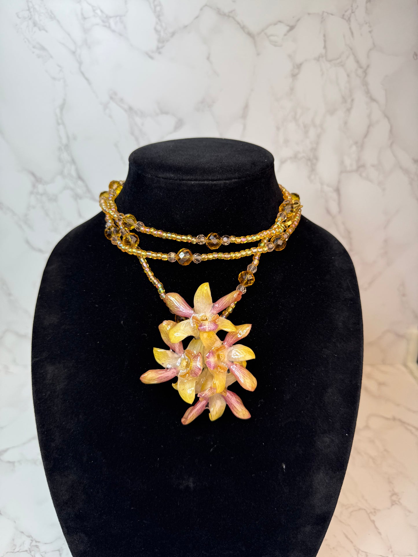 Flora Real Preserved Flower Necklace & Hair Clip | Handmade Botanical Jewelry | Multifunctional Floral Art