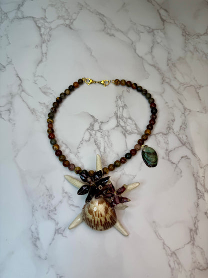 Cristina Real Starfish & Preserved Flower Necklace| Handmade Ocean & Botanical Jewelry