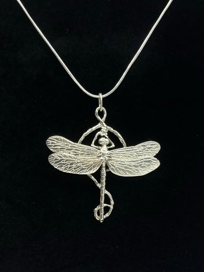 Dragonfly Necklace, 925 Sterling Silver