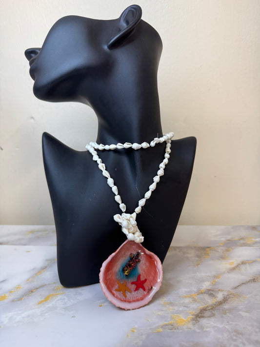 Amazing Puffer Fish Necklace Resin‑Encased Shell Collection Shell Necklaces, Epoxy Resin Necklace