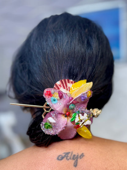 Orquilla Para pelo, The Coral Bloom – Ocean Petal Hairpin