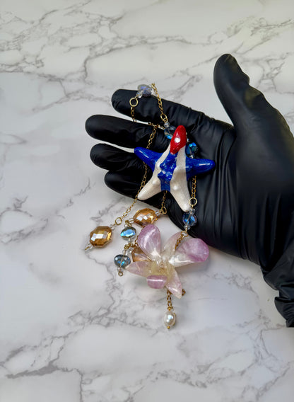 Orchid Seashell Harmony Necklace