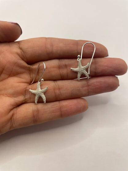 Starfish Earrings, 925 Silver