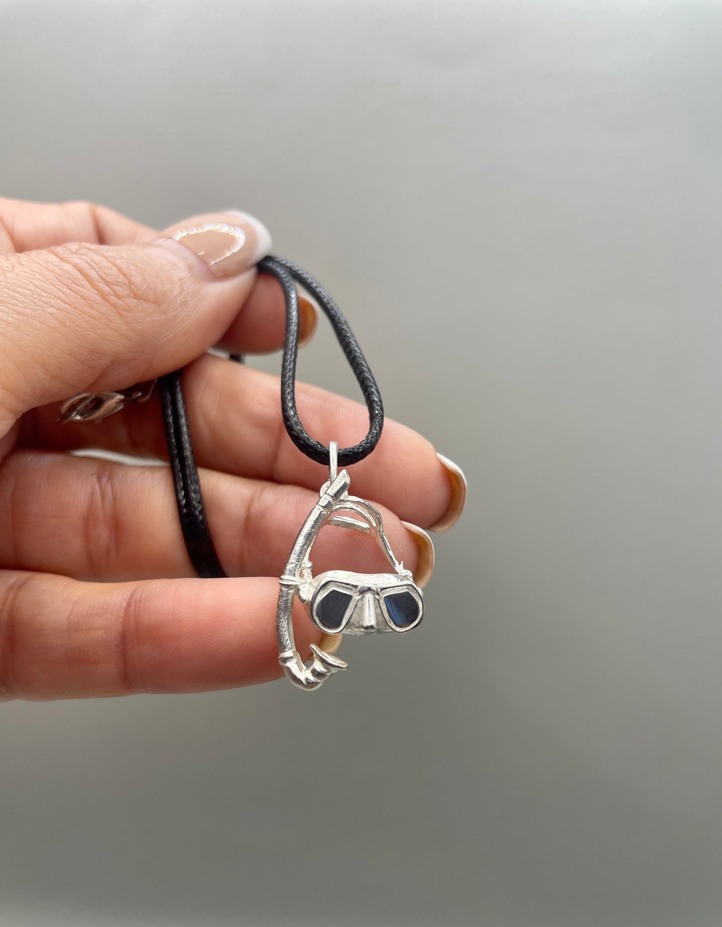 Mini Scuba Mask Necklace, 925 Sterling Silver