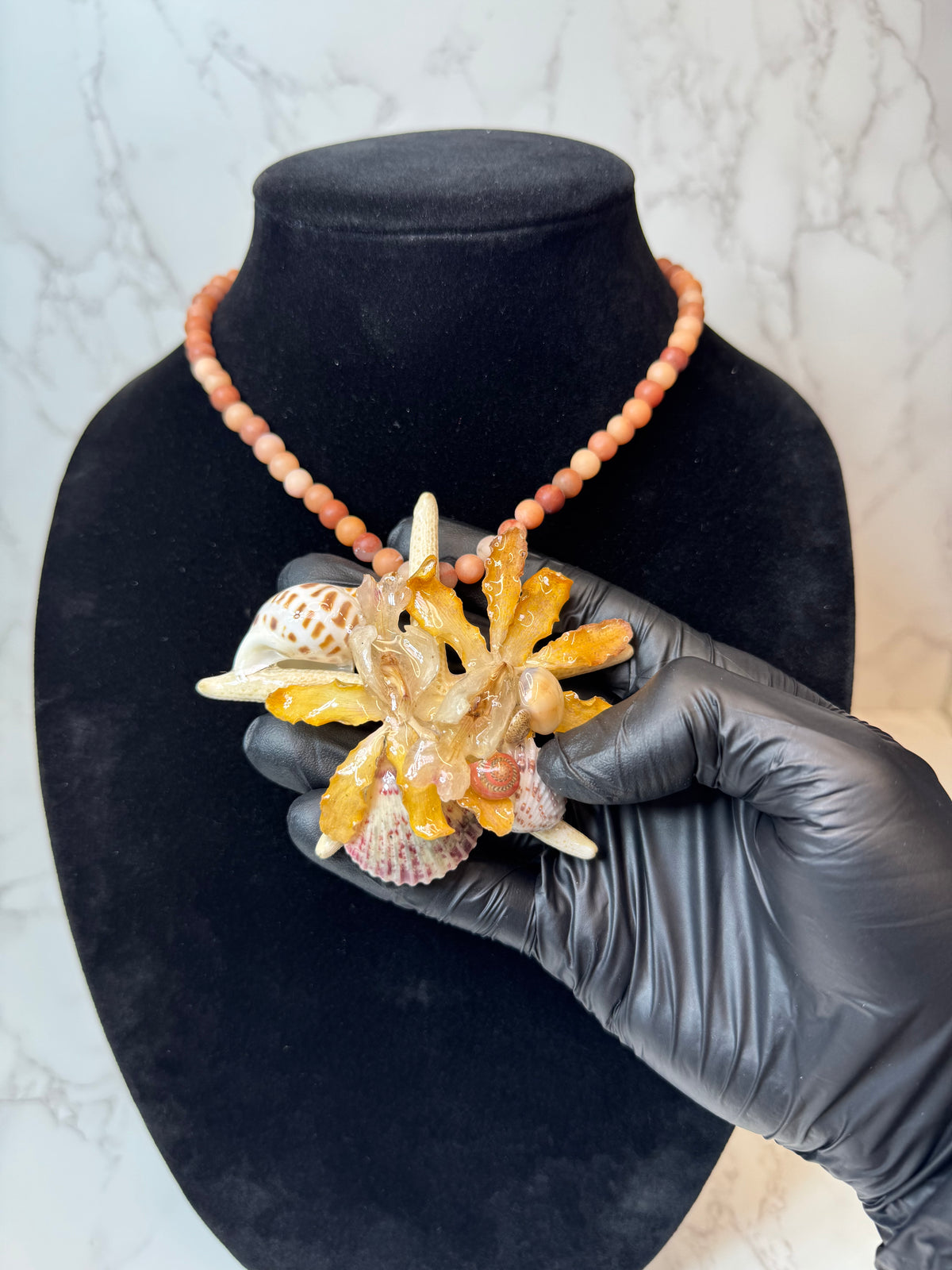 Cleo Real Starfish & Preserved Flower Necklace| Handmade Ocean & Botanical Jewelry