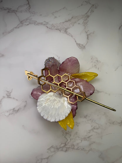 Orquilla Para pelo, The Coral Bloom – Ocean Petal Hairpin