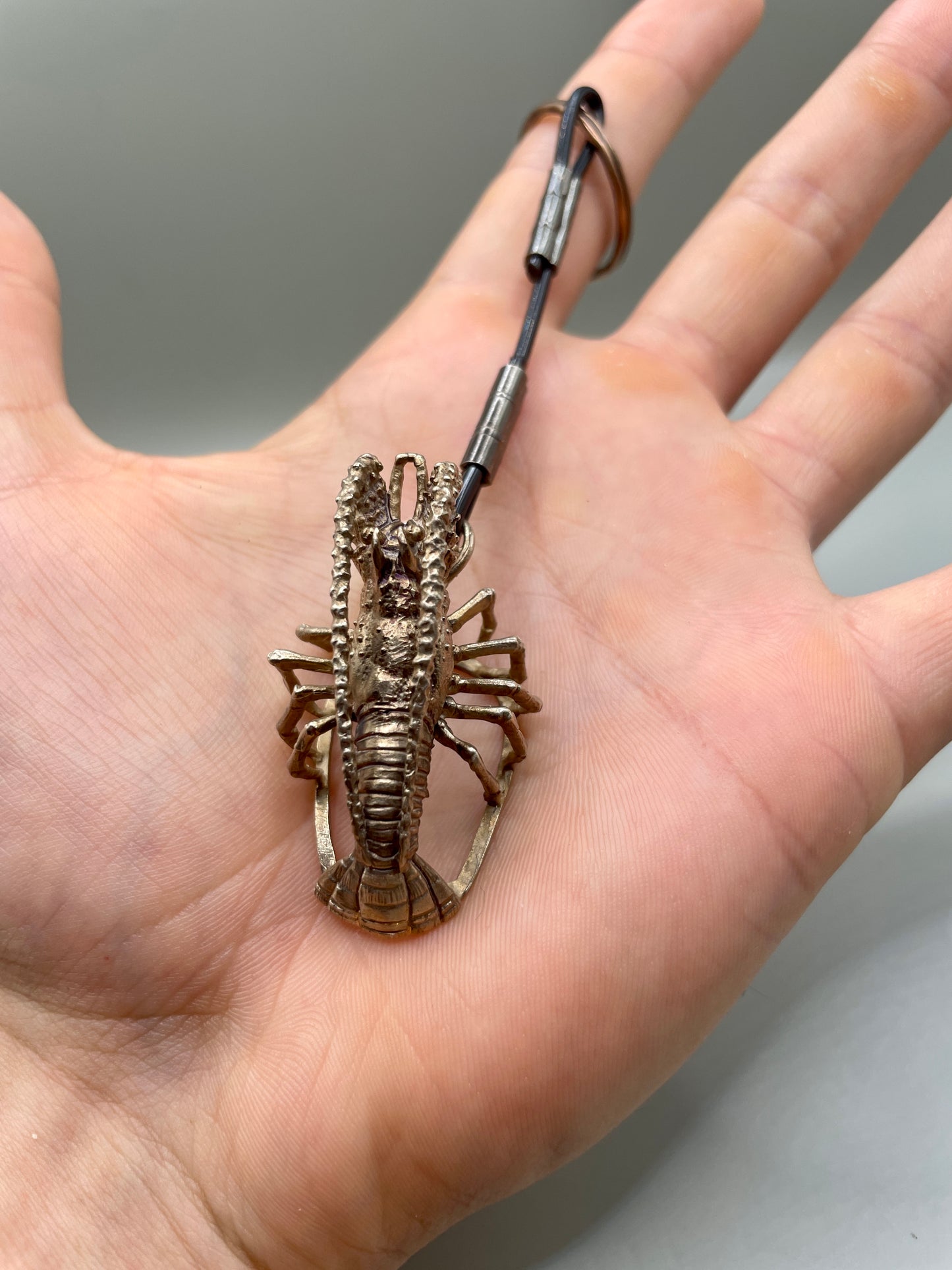 Lobster Keychain, Brass