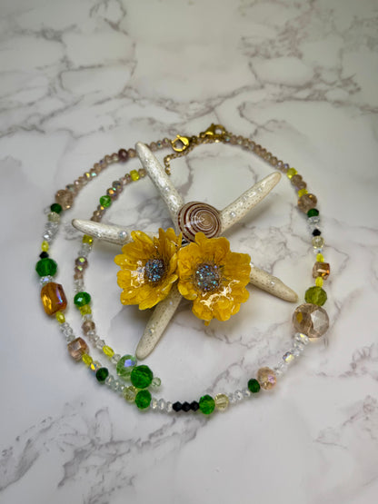 January Real Starfish & Preserved Flower Necklace | Convertible Hair Clip | Handmade Ocean & Botanical Jewelry