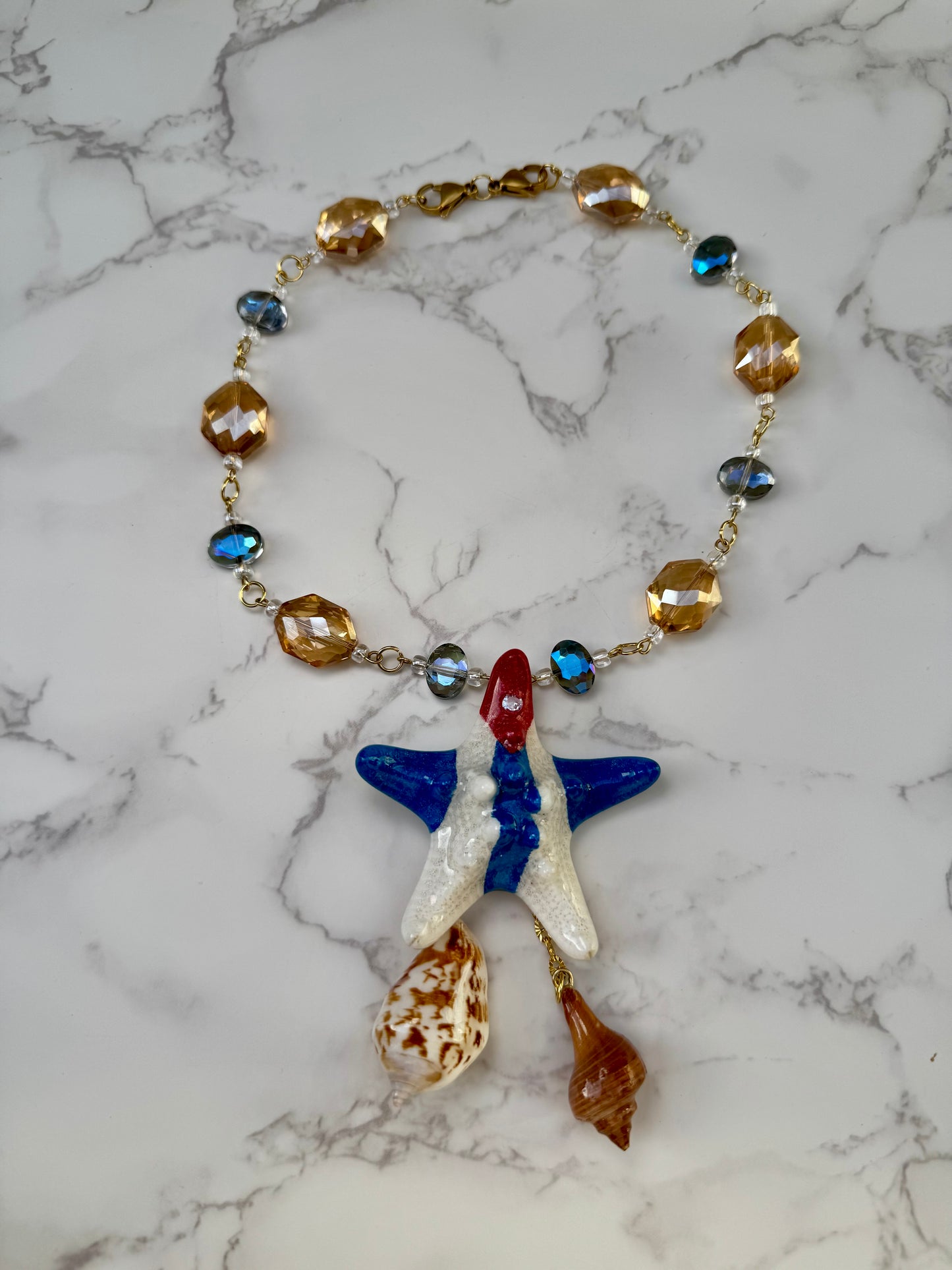 Cuban Starfish & Seashell Necklace