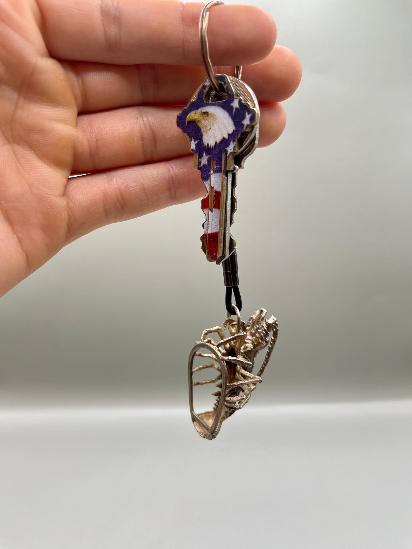 Lobster Keychain, Brass