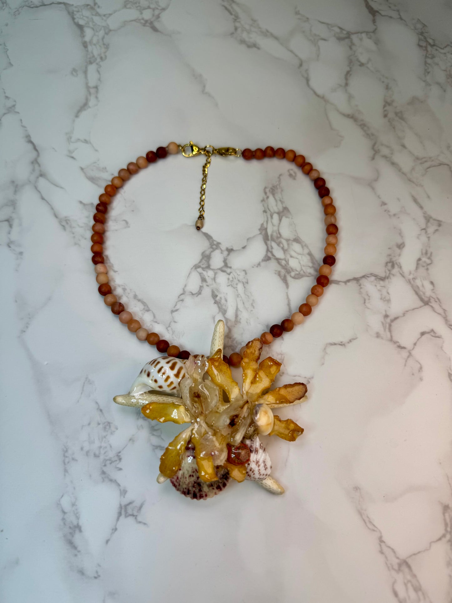 Cleo Real Starfish & Preserved Flower Necklace| Handmade Ocean & Botanical Jewelry