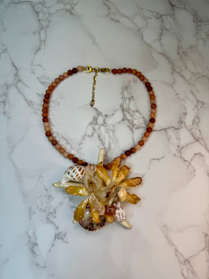 Cleo Real Starfish & Preserved Flower Necklace| Handmade Ocean & Botanical Jewelry