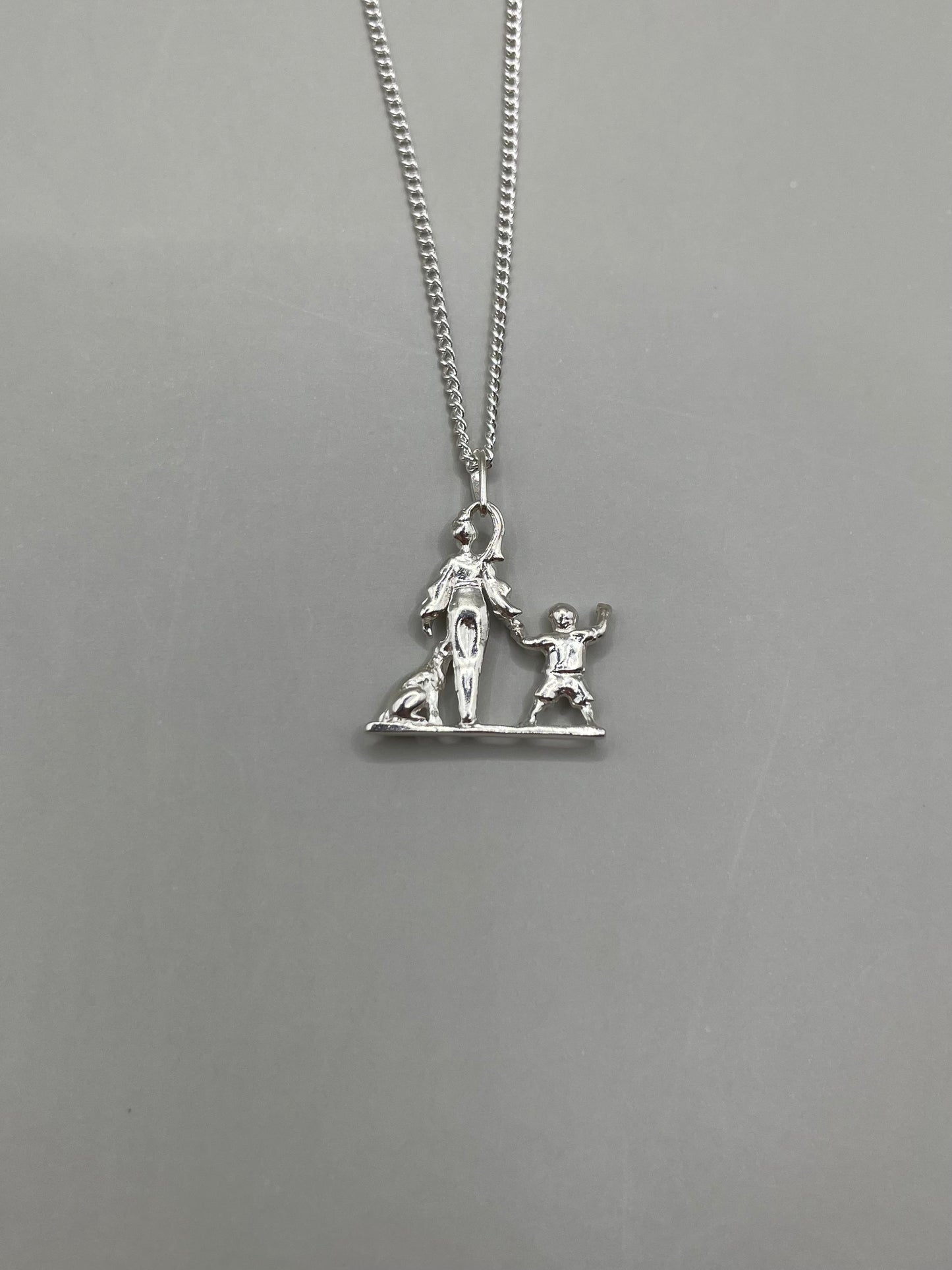 Mom, Son, And Dog Necklace