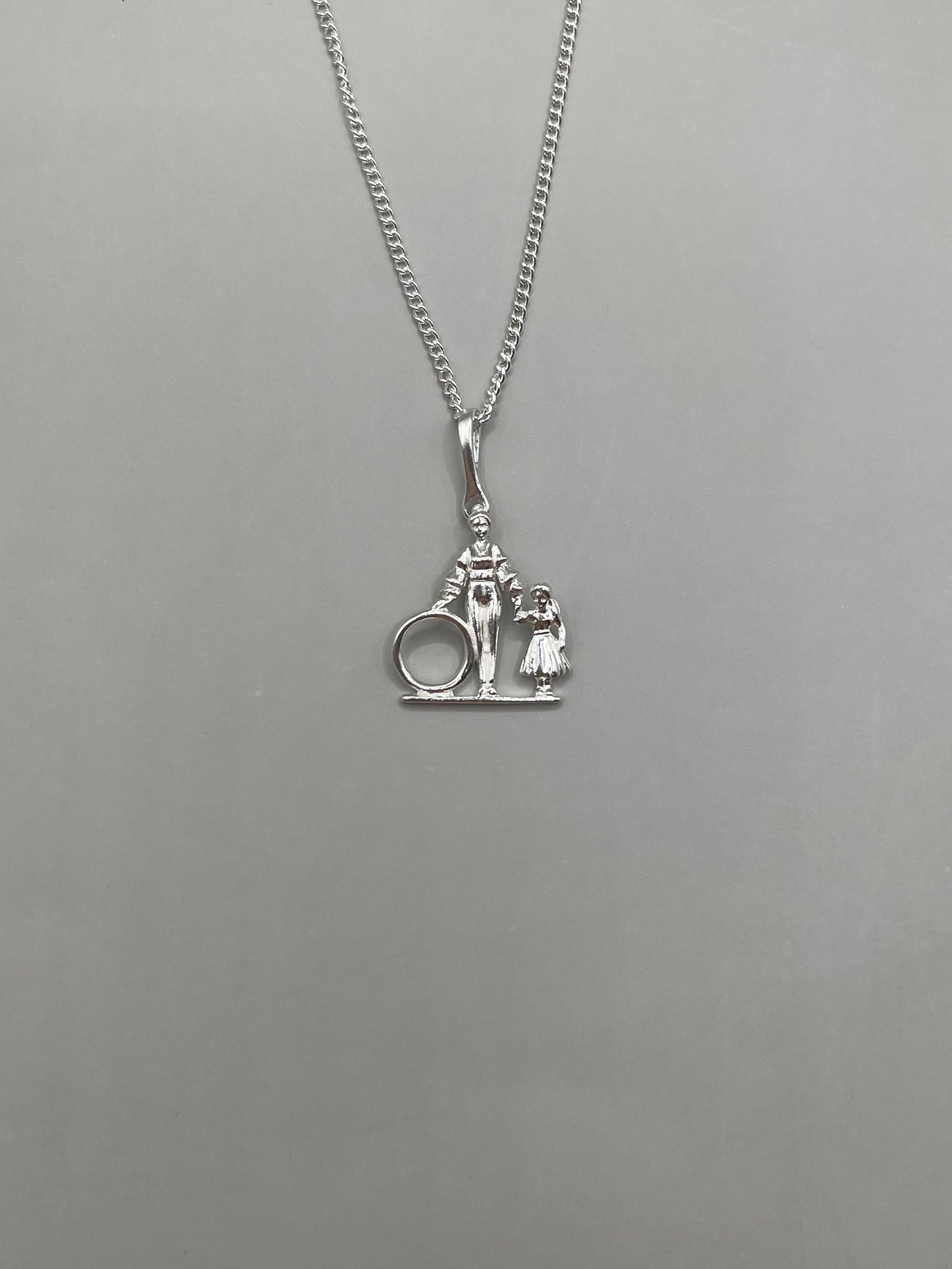 Mom and Daughter Necklace, 925 Sterling Silver