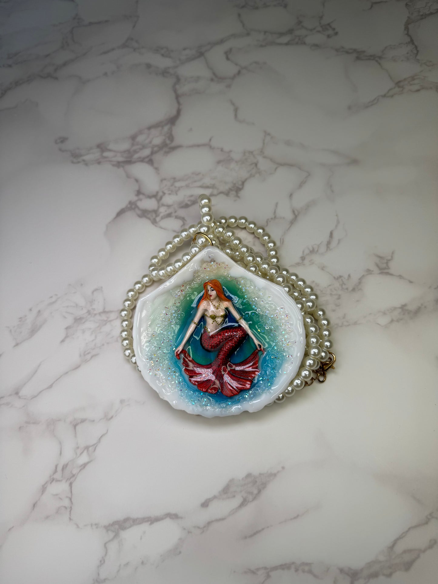 The Crimson Wave Mermaid– Flame of the Sea