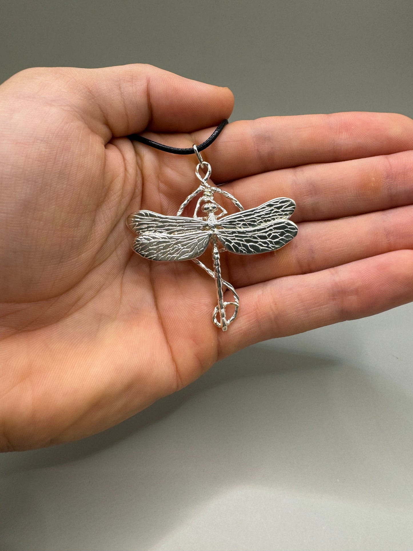 Dragonfly Necklace, 925 Sterling Silver