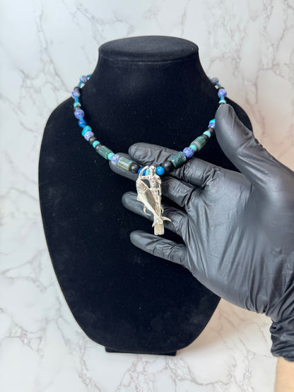Tuna Diver 925 Sterling Silver Hand Made Necklace | One-of-a-Kind Coastal Art