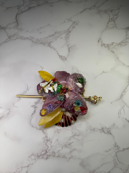 Orquilla Para pelo, The Coral Bloom – Ocean Petal Hairpin