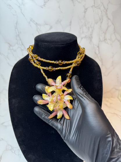 Flora Real Preserved Flower Necklace & Hair Clip | Handmade Botanical Jewelry | Multifunctional Floral Art