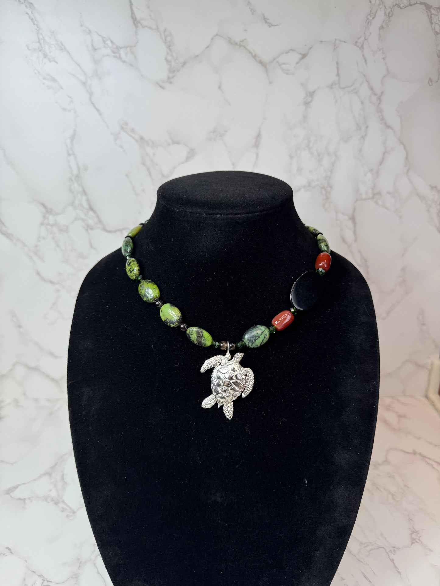 Laura 925 Sterling Silver Hand Made Necklace | One-of-a-Kind Coastal Art