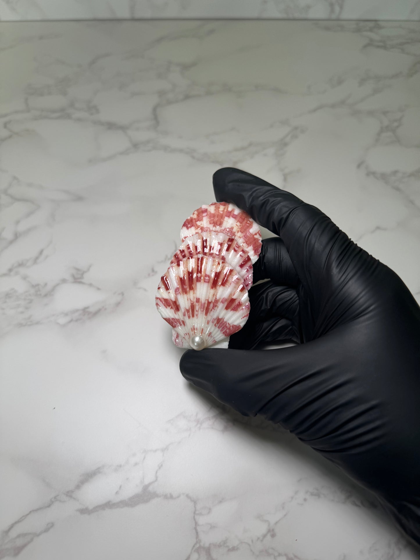 Pink Striped Conch Hair Pin