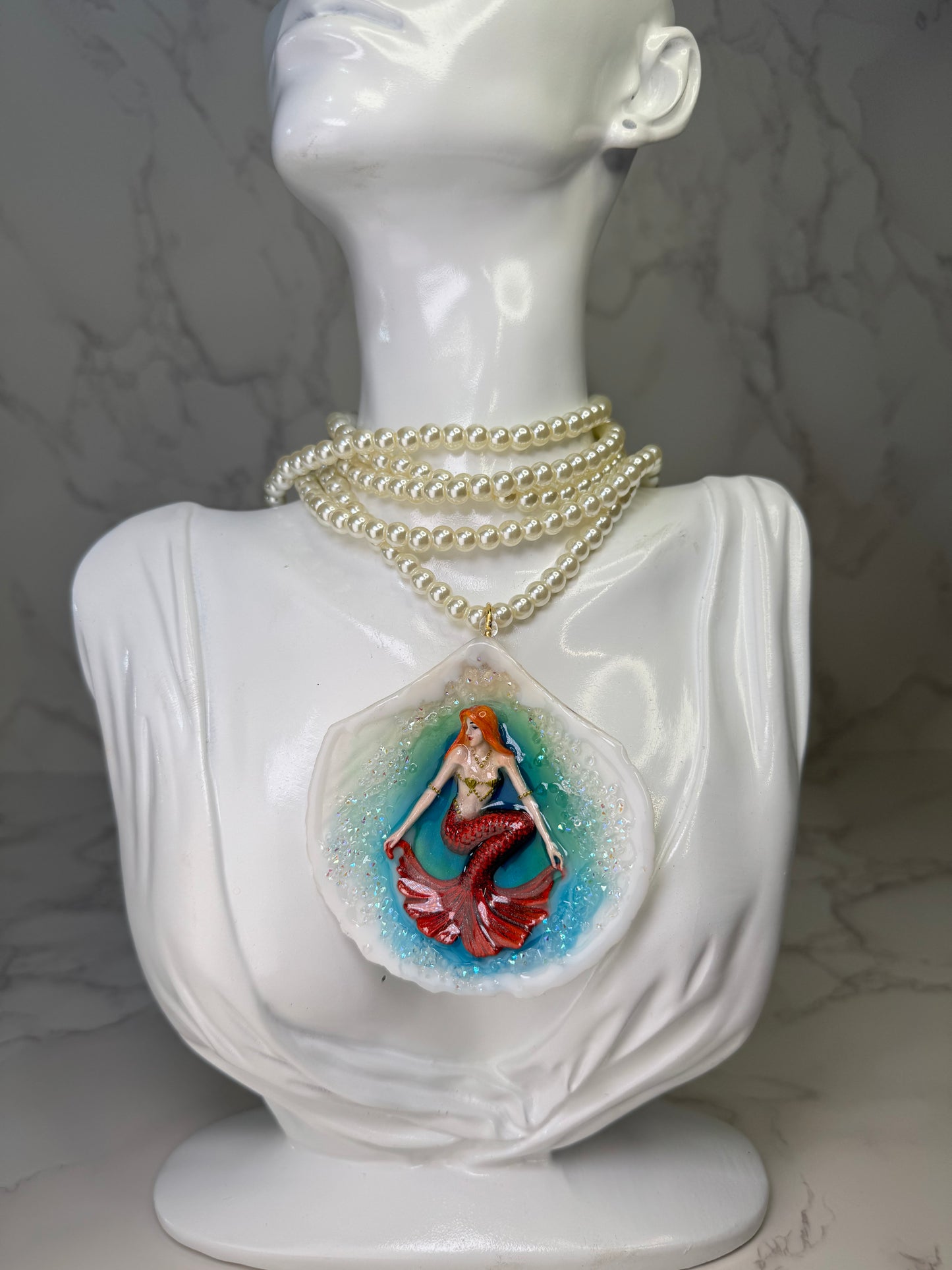 The Crimson Wave Mermaid– Flame of the Sea