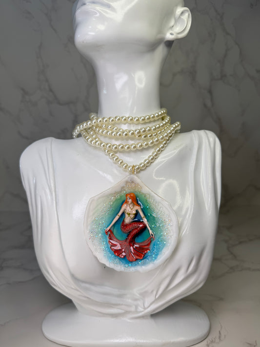 The Crimson Wave Mermaid– Flame of the Sea