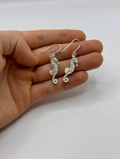 Sea Horse Earrings, 925 sterling silver