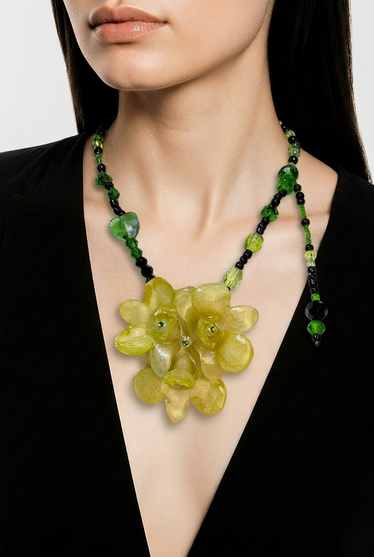 Ida Real Preserved Flower Necklace & Hair Clip | Handmade Botanical Jewelry | Multifunctional Floral Art